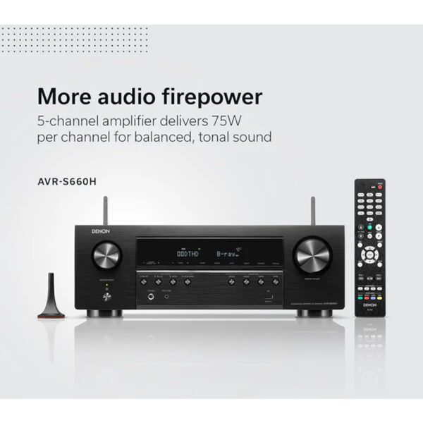 Denon AVR-S660H 5.2ch 8K AV Receiver with Voice Control and HEOS® Built-in - Image 5