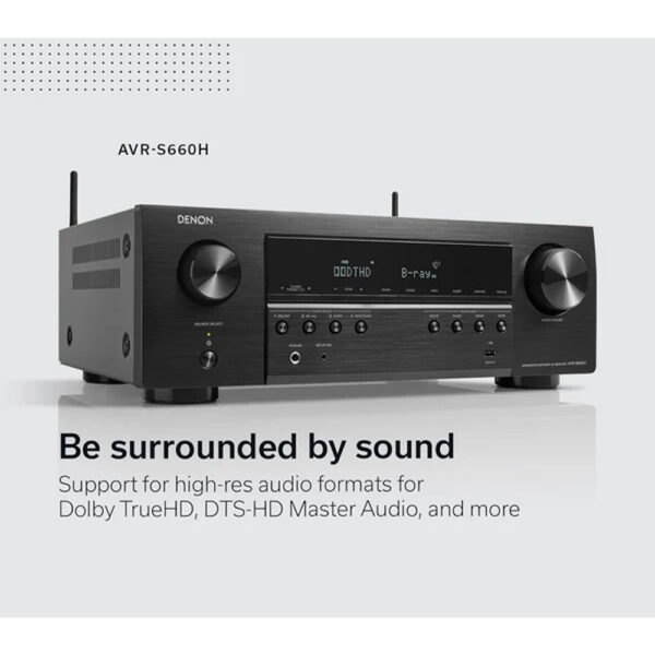 Denon AVR-S660H 5.2ch 8K AV Receiver with Voice Control and HEOS® Built-in - Image 6