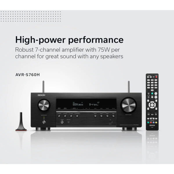 Denon AVR-S760H 7.2 Channel 8K AV Receiver with 3D Audio - Image 8