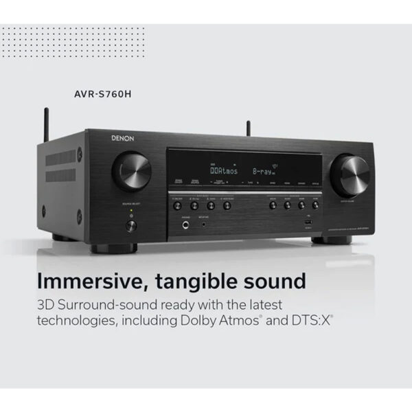 Denon AVR-S760H 7.2 Channel 8K AV Receiver with 3D Audio - Image 2
