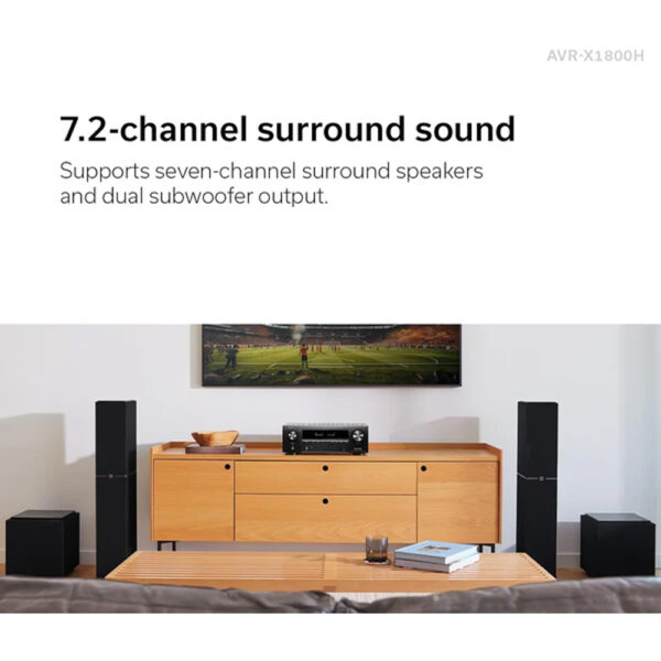 Denon AVR-X1800H 7.2-Channel 8K AV Receiver with HEOS® Built in - Image 5