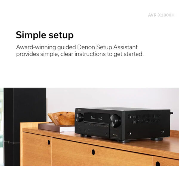 Denon AVR-X1800H 7.2-Channel 8K AV Receiver with HEOS® Built in - Image 8